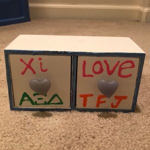 Homemade Alpha Xi Delta Container